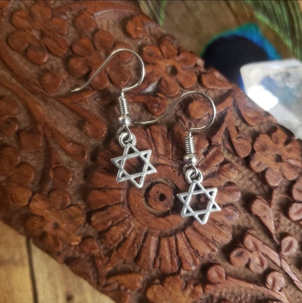 Star of David 925 Sterling Silver Earrings